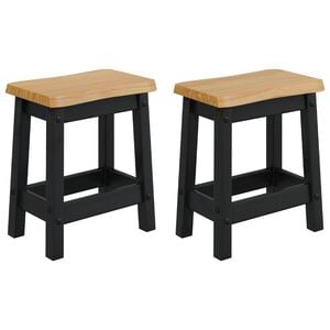 vidaXL Tabouret de bar EKAI 2 pc Noir 40 x 29 x 45,5 cm