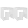 vidaXL Tables de chevet 2 pcs blanc 40x30x40 cm bois d'ing&eacute;nierie