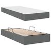 vidaXL Lit avec rangement et matelas Gris fonc&eacute; 90 x 200 cm Polyester