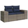vidaXL Salon de jardin avec coussins 8 pcs gris résine tressée acacia