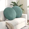 vidaXL Coussins de si&egrave;ge 2 pcs Vert Mer &Oslash; 40 x 13 cm Velours