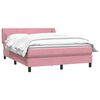 vidaXL Sommier &agrave; lattes de lit avec matelas rose 160x210 cm velours