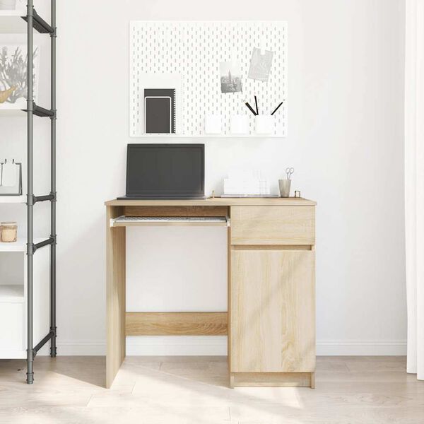 vidaXL Bureau chêne Sonoma 86x49x76 cm bois d'ingénierie