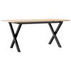 vidaXL Table basse cadre en X 100x50x45 cm bois de pin massif et acier