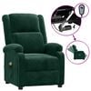 vidaXL Fauteuil &eacute;lectrique de massage Vert fonc&eacute; velours