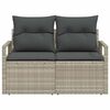 vidaXL Canap&eacute; de jardin avec coussin 120 x 62 x 69 cm polyrotin