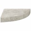 vidaXL &Eacute;tag&egrave;res d'angle murales 4 pcs Gris b&eacute;ton 25x25x3,8 cm MDF