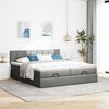 VidaXL Cadre de lit ottoman avec matelas gris foncé 160x200cm tissu