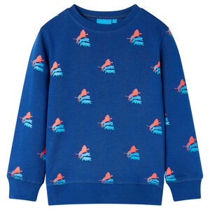 Sweatshirt pour enfants bleu fonc&eacute; 104