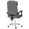 vidaXL Fauteuil de massage inclinable de bureau Gris Similicuir