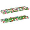 vidaXL Set de coussins de palette Floral 2 pcs Motif Feuille Verte