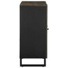 vidaXL Buffet noir 90x33x75 cm bois massif de manguier