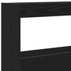 vidaXL Armoire tête de lit avec LED chêne noir 140x17x102 cm
