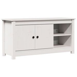 vidaXL Meuble TV Blanc 103x36,5x52 cm Bois de pin massif