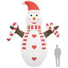 vidaXL Bonhomme de neige gonflable de Noël avec LED 630 cm