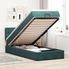 vidaXL Lit ottoman avec matelas et LED Vert fonc&eacute; 80x200cm velours