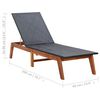 vidaXL Chaise longue R&eacute;sine tress&eacute;e et bois d'acacia massif