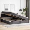 vidaXL Lit de Rangement Gris 200 x 200 cm Cuir synthétique