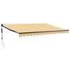 vidaXL Auvent r&eacute;tractable automatique jaune et blanc 4,5x3 m