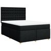 vidaXL Sommier &agrave; lattes de lit avec matelas Noir 140x190 cm Tissu