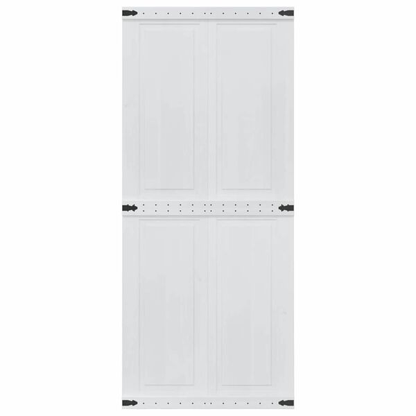 vidaXL Porte Corona Blanc 90 x 210 cm Bois d'ing&eacute;nierie