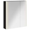 vidaXL Armoire Miroir de Salle de Bain Ch&ecirc;ne noir 63,5 x 15,5 x 70 cm