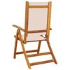 vidaXL Chaises pliables de jardin lot de 4 bois d'acacia et textil&egrave;ne