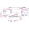 vidaXL Ensemble de Canap&eacute;s Uni 4 pcs Taupe Bois d'Acacia Massif