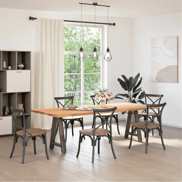 vidaXL Pieds de table &agrave; manger en forme de A, 2 pi&egrave;ces, 50 x (72-73) cm, acier