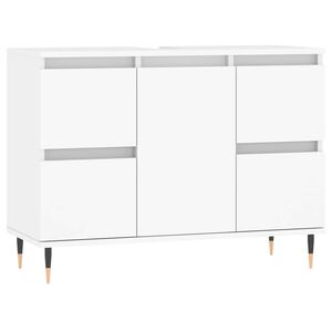 vidaXL Armoire de salle de bain blanc 80x33x60 cm bois d'ing&eacute;nierie