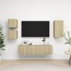 vidaXL Ensemble de meubles TV 5 pcs Ch&ecirc;ne sonoma Bois d'ing&eacute;nierie