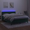 vidaXL Sommier &agrave; lattes de lit avec matelas LED Vert fonc&eacute; 140x190 cm