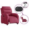 vidaXL Fauteuil inclinable &eacute;lectrique rouge bordeaux velours