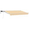 vidaXL Cadre de store manuel avec LEDs Jaune et blanc 3,5 x 2,5 m