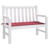 vidaXL Coussin de banc de jardin rouge bordeaux 100x50x4 cm