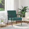 vidaXL fauteuil Vert foncé 59 x 75 x 78 cm tissu
