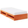 vidaXL Lit de jour avec matelas cire marron 90x190 cm bois pin massif