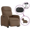 vidaXL Fauteuil inclinable &eacute;lectrique marron tissu