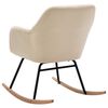 vidaXL Chaise à bascule Crème Tissu