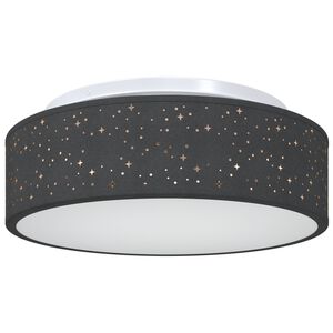 vidaXL Lampe de plafond Noir 38 x 13,5 cm tissu