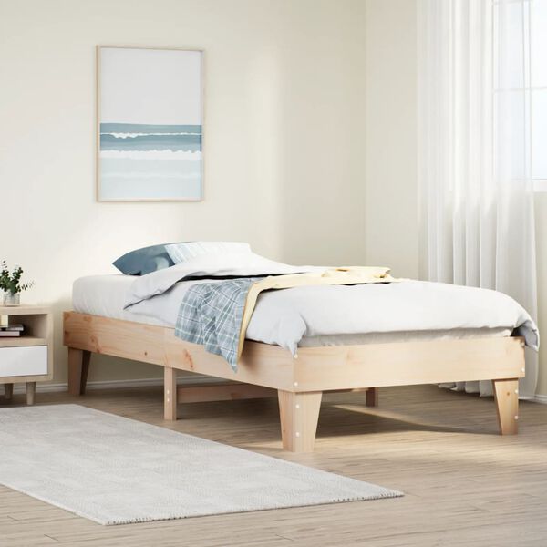 vidaXL Cadre de lit sans matelas 90x190 cm bois de pin massif