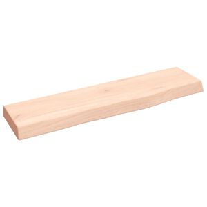 vidaXL &Eacute;tag&egrave;re murale 40x10x2 cm bois de ch&ecirc;ne massif non trait&eacute;