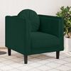 vidaXL Fauteuil avec coussin vert fonc&eacute; velours