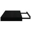 vidaXL &Eacute;tag&egrave;re murale flottante 2 pcs Noir brillant 40x23x3,8 cm MDF