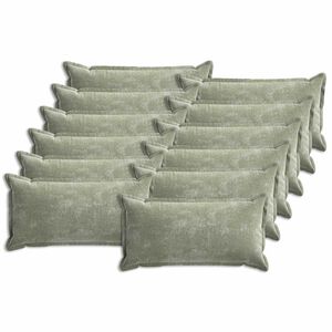 vidaXL Housse de coussin 12 pcs HOUTEN Vert 40 x 80 cm Tissu Chenille