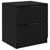 vidaXL Cabinet de chevet avec tiroir 2 pcs Ch&ecirc;ne noir 45 x 39 x 50cm