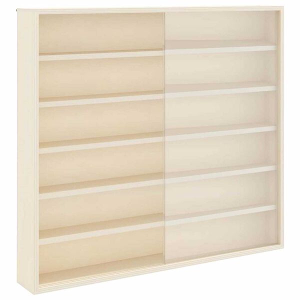 vidaXL Vitrine Murale avec &eacute;tag&egrave;re Beige 60 x 8,5 x 54 cm Contreplaqu&eacute;