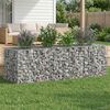vidaXL Lit sur&eacute;lev&eacute; gabion Argent&eacute; 180 x 60 x 55 cm Acier galvanis&eacute;