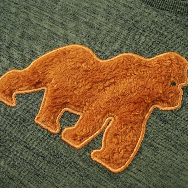 T-shirt enfants avec manches longues mélange kaki 92