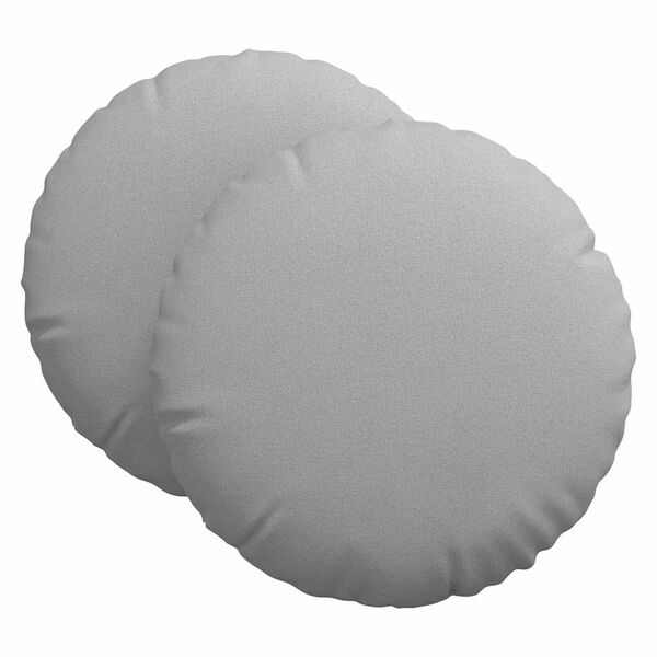 vidaXL Coussins de si&egrave;ge 2 pcs Gris nuage &Oslash;60 x 21 cm tissu